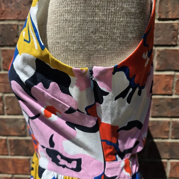 Anthropologie Whit Two Petal Crossback Dress Floral Mod Retro Tiki Twee - Picture 13 of 16